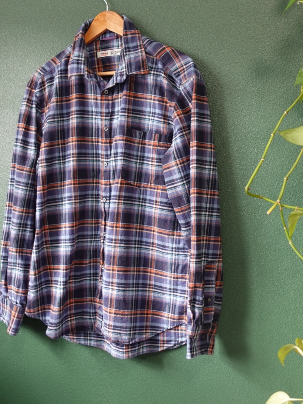 Mason's Icebreaker Massimo Bertelli Blue Plaid Shirt Mens Largo Made in Italy